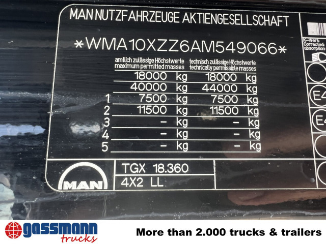 MAN TGA 18.360 4x2 LL, Fahrschulausstattung - Xe chở container/ Xe tải hoán đổi thân: hình 3 MAN TGA 18.360 4x2 LL, Fahrschulausstattung - Xe chở container/ Xe tải hoán đổi thân: hình 3