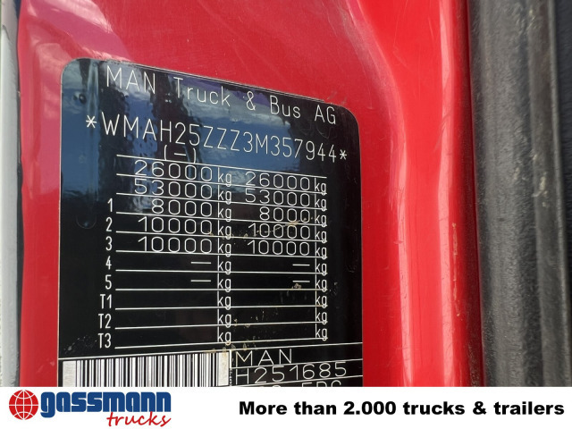 MAN TGA 26.363 6x4 BB, 2-S-Alukipper - Xe ben, Xe cẩu tự hành: hình 2 MAN TGA 26.363 6x4 BB, 2-S-Alukipper - Xe ben, Xe cẩu tự hành: hình 2