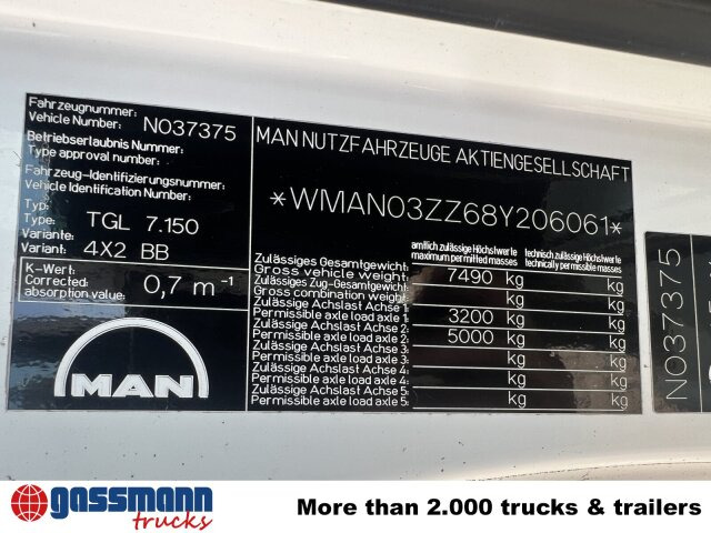 MAN TGL 7.150 4x2 BB mit LBW BÄR - Xe tải thùng lửng/ Phẳng: hình 4 MAN TGL 7.150 4x2 BB mit LBW BÄR - Xe tải thùng lửng/ Phẳng: hình 4