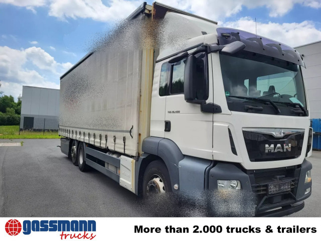 MAN TGS 26.400 6x2-4 LL, Lenk-/Lift, Hubdach - Xe tải thùng lửng/ Phẳng, Xe cẩu tự hành: hình 4 MAN TGS 26.400 6x2-4 LL, Lenk-/Lift, Hubdach - Xe tải thùng lửng/ Phẳng, Xe cẩu tự hành: hình 4