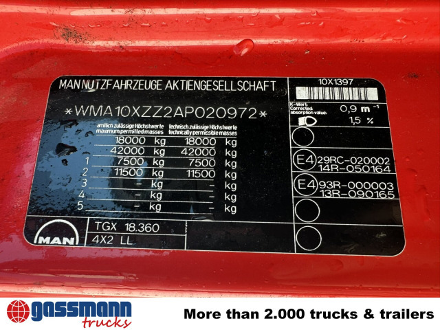 MAN TGX 18.360 4X2 LL, Fahrschule - Xe chở container/ Xe tải hoán đổi thân: hình 3 MAN TGX 18.360 4X2 LL, Fahrschule - Xe chở container/ Xe tải hoán đổi thân: hình 3