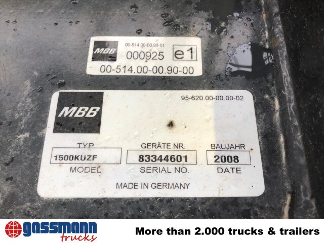 MBB 1500KUZF Ladebordwand unterfaltbar, 1,5t - Nâng đuôi cho Xe tải: hình 2 MBB 1500KUZF Ladebordwand unterfaltbar, 1,5t - Nâng đuôi cho Xe tải: hình 2