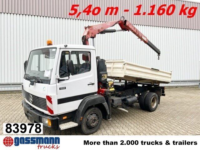 Mercedes-Benz 811 K 4x2 mit Kran Fassi F65A.21 (BJ.2009) - Xe ben, Xe cẩu tự hành: hình 1 Mercedes-Benz 811 K 4x2 mit Kran Fassi F65A.21 (BJ.2009) - Xe ben, Xe cẩu tự hành: hình 1