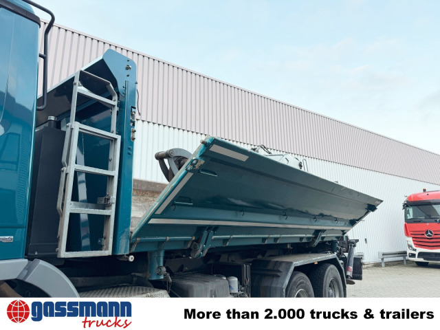 Mercedes-Benz Actros 3348 K 6x4, beidseitig Bormatik, Heckkran - Xe ben, Xe cẩu tự hành: hình 3 Mercedes-Benz Actros 3348 K 6x4, beidseitig Bormatik, Heckkran - Xe ben, Xe cẩu tự hành: hình 3