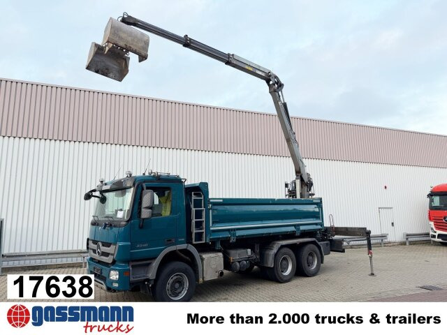 Mercedes-Benz Actros 3348 K 6x4, beidseitig Bormatik, Heckkran - Xe ben, Xe cẩu tự hành: hình 1 Mercedes-Benz Actros 3348 K 6x4, beidseitig Bormatik, Heckkran - Xe ben, Xe cẩu tự hành: hình 1