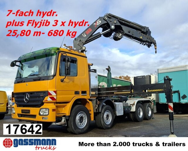 Mercedes-Benz Actros 4146 K 8x4/4, Retarder, Kran Hiab XS 477 - Xe tải nâng móc, Xe cẩu tự hành: hình 1 Mercedes-Benz Actros 4146 K 8x4/4, Retarder, Kran Hiab XS 477 - Xe tải nâng móc, Xe cẩu tự hành: hình 1