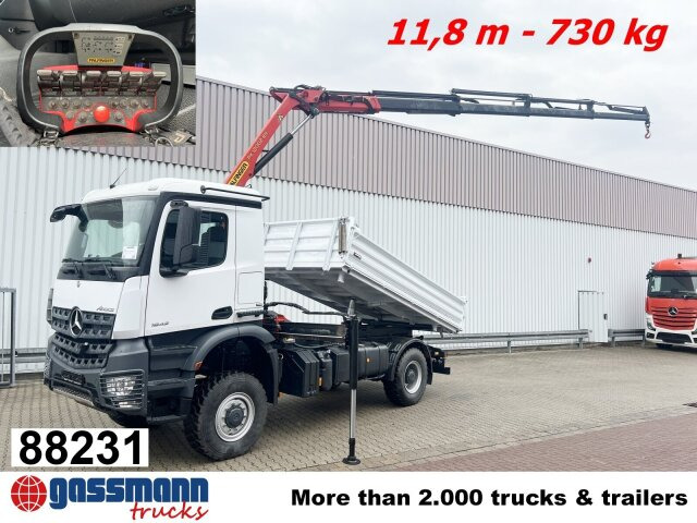 Mercedes-Benz Arocs 1842 AK 4x4, Kran Palfinger PK12001-EH C, - Xe ben, Xe cẩu tự hành: hình 1 Mercedes-Benz Arocs 1842 AK 4x4, Kran Palfinger PK12001-EH C, - Xe ben, Xe cẩu tự hành: hình 1