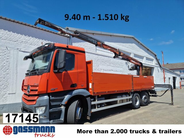 Mercedes-Benz Arocs 2545 L/6x2/4, Atlas Kran, 145.2-A19 VB, - Xe tải thùng lửng/ Phẳng, Xe cẩu tự hành: hình 1 Mercedes-Benz Arocs 2545 L/6x2/4, Atlas Kran, 145.2-A19 VB, - Xe tải thùng lửng/ Phẳng, Xe cẩu tự hành: hình 1