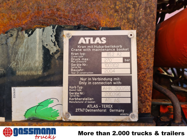 Mercedes-Benz Atego 1823 AK 4x4 mit Kran Atlas 85.2, Funk, - Xe ben, Xe cẩu tự hành: hình 5 Mercedes-Benz Atego 1823 AK 4x4 mit Kran Atlas 85.2, Funk, - Xe ben, Xe cẩu tự hành: hình 5