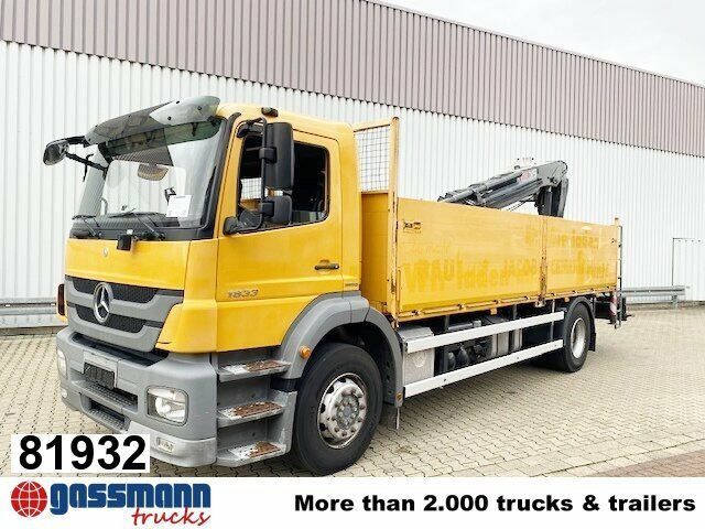 Mercedes-Benz Axor 1833 L 4x2 mit Heckkran Hiab XS 133 K-2 - Xe tải thùng lửng/ Phẳng, Xe cẩu tự hành: hình 1 Mercedes-Benz Axor 1833 L 4x2 mit Heckkran Hiab XS 133 K-2 - Xe tải thùng lửng/ Phẳng, Xe cẩu tự hành: hình 1