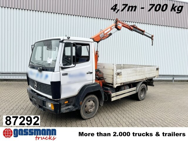 Mercedes-Benz LK 814 4x2, 6-Zylinder, Kran Tirre Euro 35 - Xe tải thùng lửng/ Phẳng, Xe cẩu tự hành: hình 1 Mercedes-Benz LK 814 4x2, 6-Zylinder, Kran Tirre Euro 35 - Xe tải thùng lửng/ Phẳng, Xe cẩu tự hành: hình 1