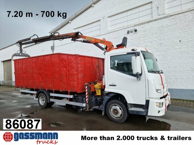 Renault D 180.75 4x2 mit Kran Palfinger PK6001 - Xe tải thùng lửng/ Phẳng, Xe cẩu tự hành: hình 1 Renault D 180.75 4x2 mit Kran Palfinger PK6001 - Xe tải thùng lửng/ Phẳng, Xe cẩu tự hành: hình 1