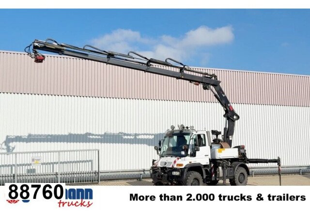 Unimog U400 4x4, Frontzapfwelle, Heckkran Hiab XS - Xe tải thùng lửng/ Phẳng, Xe cẩu tự hành: hình 1 Unimog U400 4x4, Frontzapfwelle, Heckkran Hiab XS - Xe tải thùng lửng/ Phẳng, Xe cẩu tự hành: hình 1