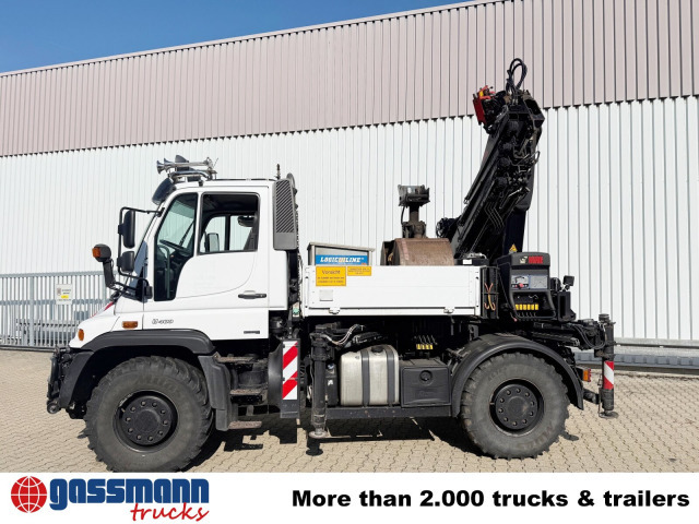Unimog U400 4x4, Frontzapfwelle, Heckkran Hiab XS - Xe tải thùng lửng/ Phẳng, Xe cẩu tự hành: hình 4 Unimog U400 4x4, Frontzapfwelle, Heckkran Hiab XS - Xe tải thùng lửng/ Phẳng, Xe cẩu tự hành: hình 4