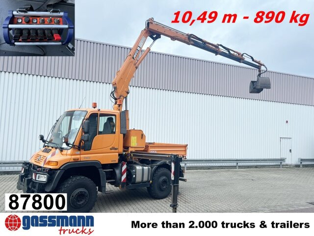 Unimog U400 4x4, Frontzapfwelle, Kipper, Kran MKG HKL - Xe ben, Xe cẩu tự hành: hình 1 Unimog U400 4x4, Frontzapfwelle, Kipper, Kran MKG HKL - Xe ben, Xe cẩu tự hành: hình 1