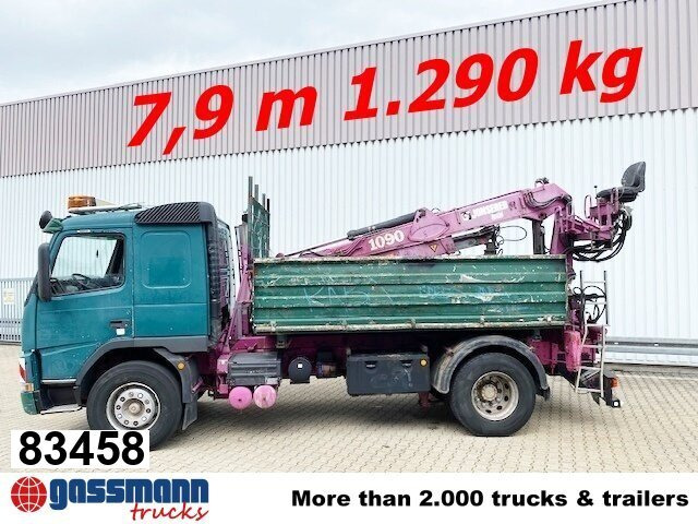 Volvo FM12-420 4x2 mit Heckkran Jonsered 1090, - Xe ben, Xe cẩu tự hành: hình 1 Volvo FM12-420 4x2 mit Heckkran Jonsered 1090, - Xe ben, Xe cẩu tự hành: hình 1