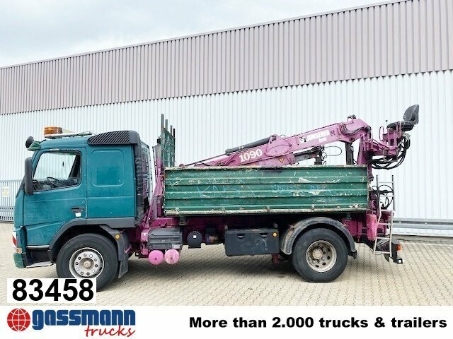 Volvo FM12-420 4x2 mit Heckkran Jonsered 1090, - Xe ben, Xe cẩu tự hành: hình 1 Volvo FM12-420 4x2 mit Heckkran Jonsered 1090, - Xe ben, Xe cẩu tự hành: hình 1