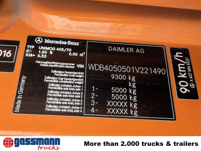 Unimog U 20 U405/70 4x4, Kipper, Winterdienstplatte - Xe tải nhỏ: hình 5 Unimog U 20 U405/70 4x4, Kipper, Winterdienstplatte - Xe tải nhỏ: hình 5
