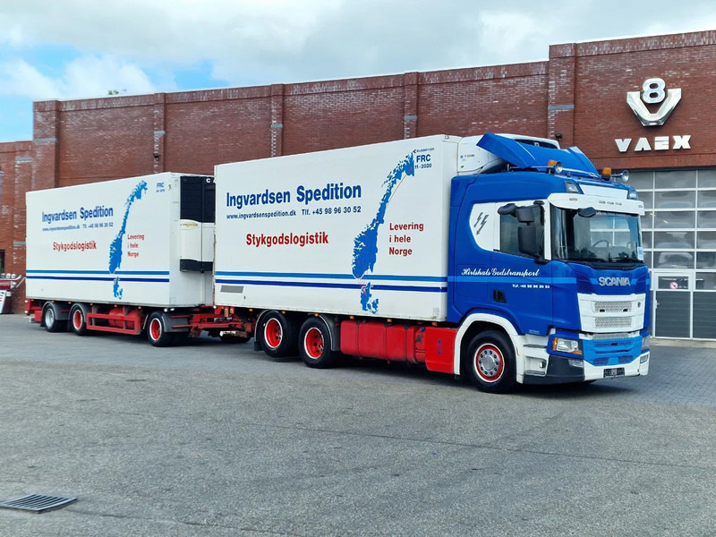 Scania R500 NGS B6X2NB / Trailer-Bygg 12-2004 / Frigobox Sidedoors / Rohrbahen / hooks - Xe tải đông lạnh: hình 1 Scania R500 NGS B6X2NB / Trailer-Bygg 12-2004 / Frigobox Sidedoors / Rohrbahen / hooks - Xe tải đông lạnh: hình 1