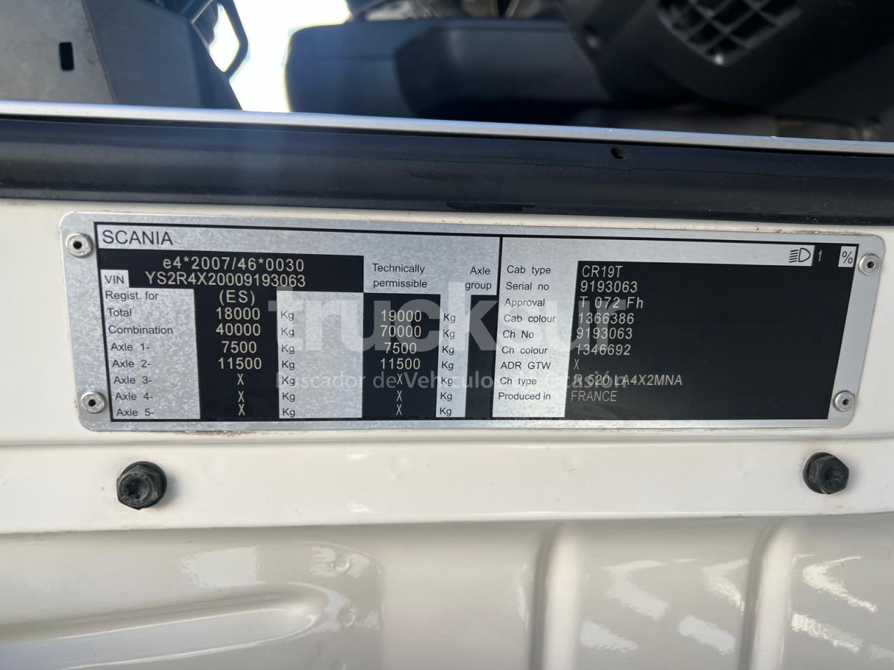 Xe đầu kéo SCANIA R520: hình 8