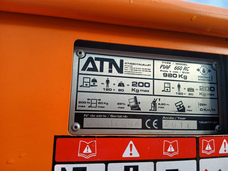 Atn PIAF 660 RC - Máy nâng người thẳng đứng: hình 5 Atn PIAF 660 RC - Máy nâng người thẳng đứng: hình 5