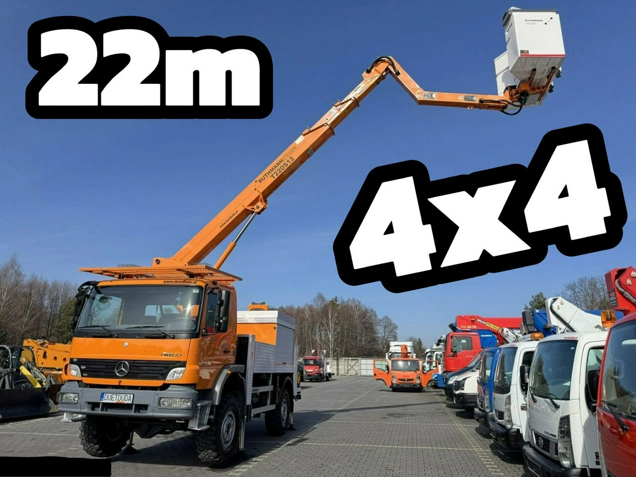 Mercedes Atego 1324 4x4 Zwyżka RUTHMANN STEIGER T220S12 Podnośnik Koszowy - Nền bục trên không gắn trên xe tải: hình 1 Mercedes Atego 1324 4x4 Zwyżka RUTHMANN STEIGER T220S12 Podnośnik Koszowy - Nền bục trên không gắn trên xe tải: hình 1