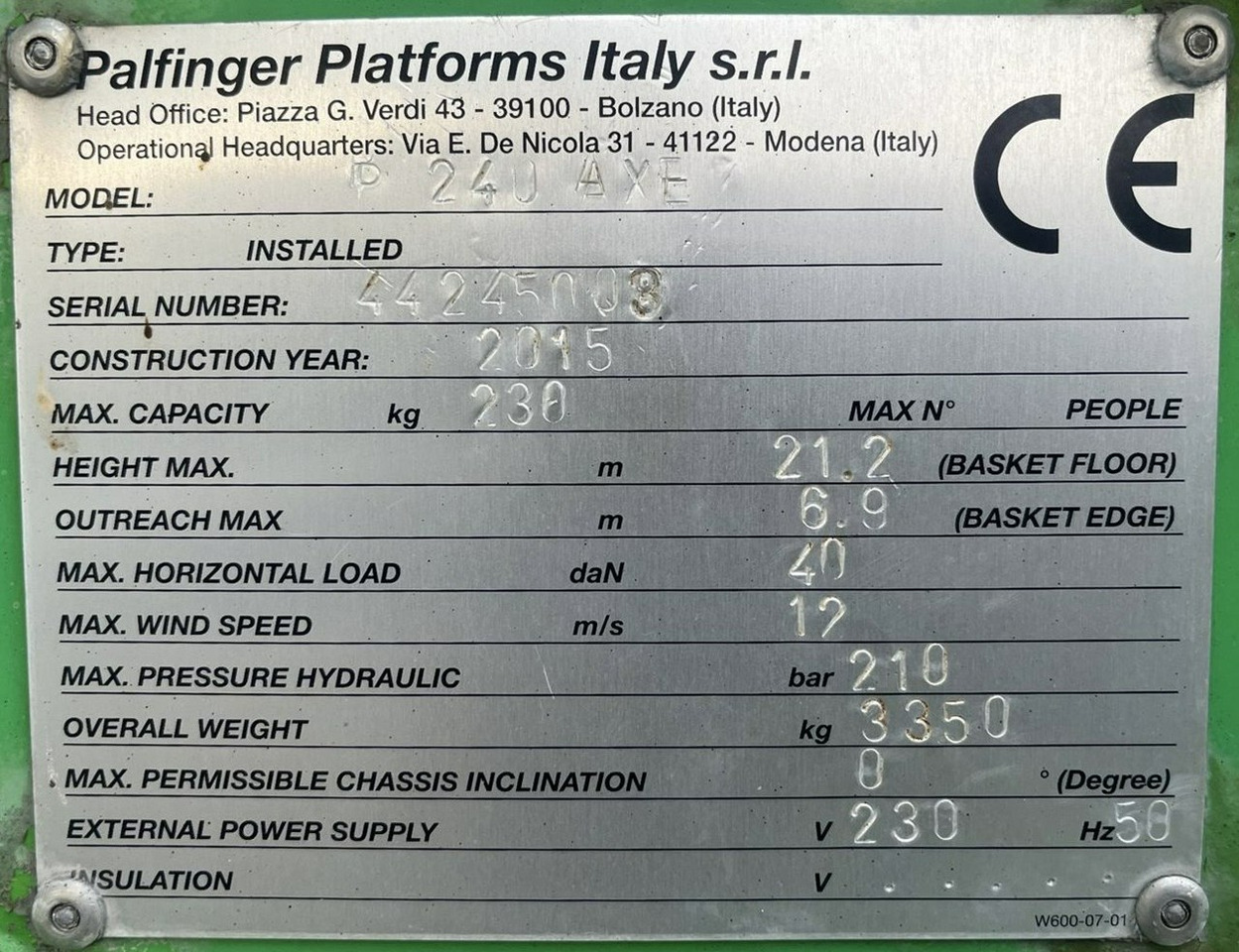 Nissan Cabstar Zwyżka Podmośnik Koszowy PALFINGER P240 AXE UDT - Nền bục trên không gắn trên xe tải: hình 4 Nissan Cabstar Zwyżka Podmośnik Koszowy PALFINGER P240 AXE UDT - Nền bục trên không gắn trên xe tải: hình 4