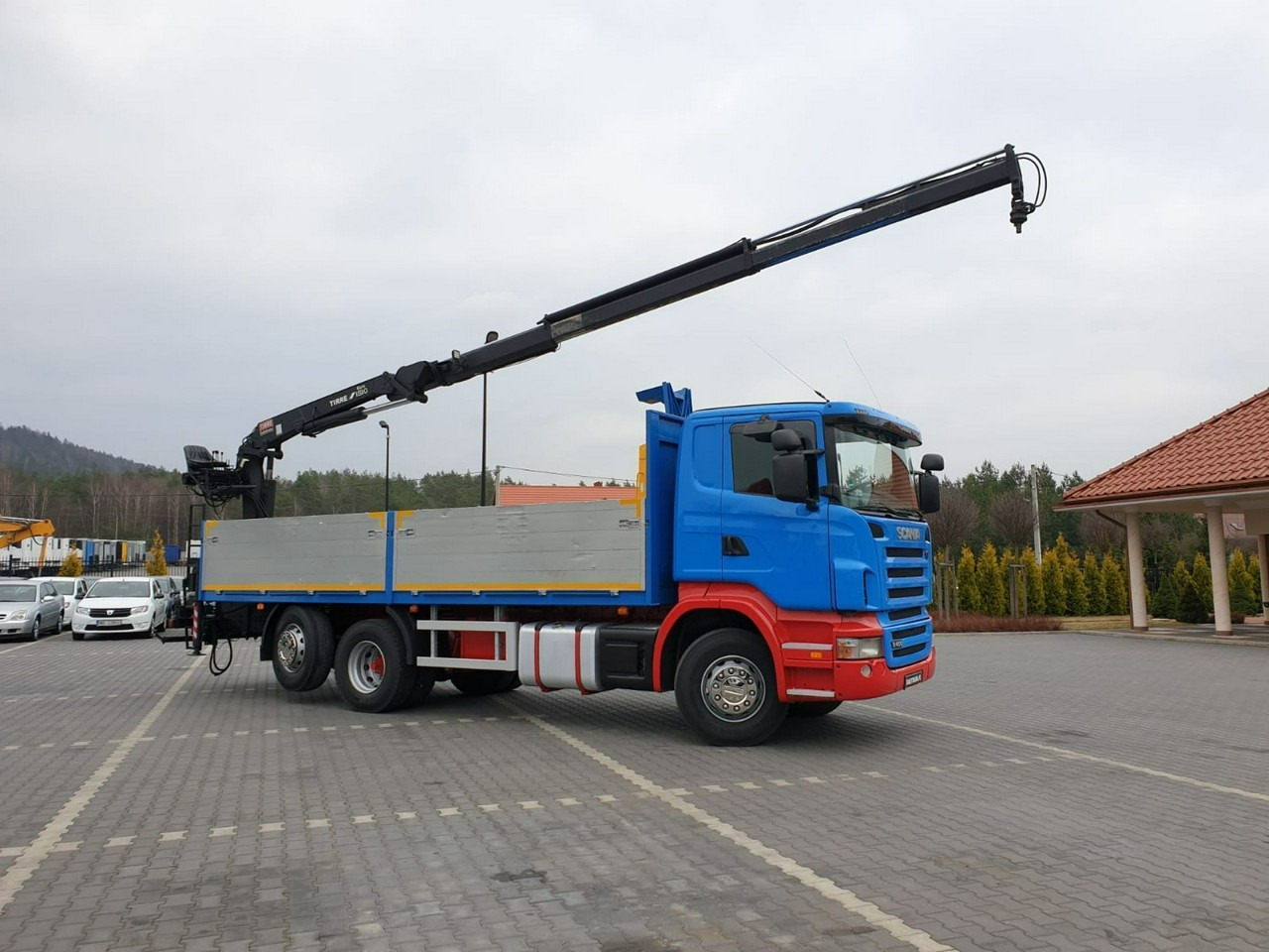 Scania R 400 LB 6x2 HDS Budowlanka Widły Oś Skrętna Super Stan - Xe tải thùng lửng/ Phẳng, Xe cẩu tự hành: hình 4 Scania R 400 LB 6x2 HDS Budowlanka Widły Oś Skrętna Super Stan - Xe tải thùng lửng/ Phẳng, Xe cẩu tự hành: hình 4