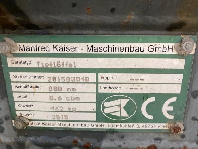 Gầu máy xúc Kaiser Tieflöffel 800mm SW48 Likufix: hình 10
