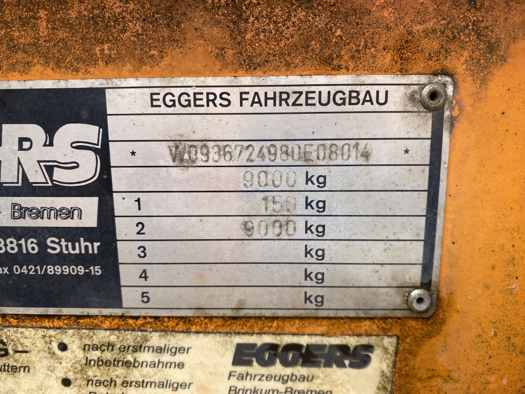 Eggers ZX 9E / für Ballastgewichte - Rơ moóc thùng lửng/ Phẳng: hình 3 Eggers ZX 9E / für Ballastgewichte - Rơ moóc thùng lửng/ Phẳng: hình 3