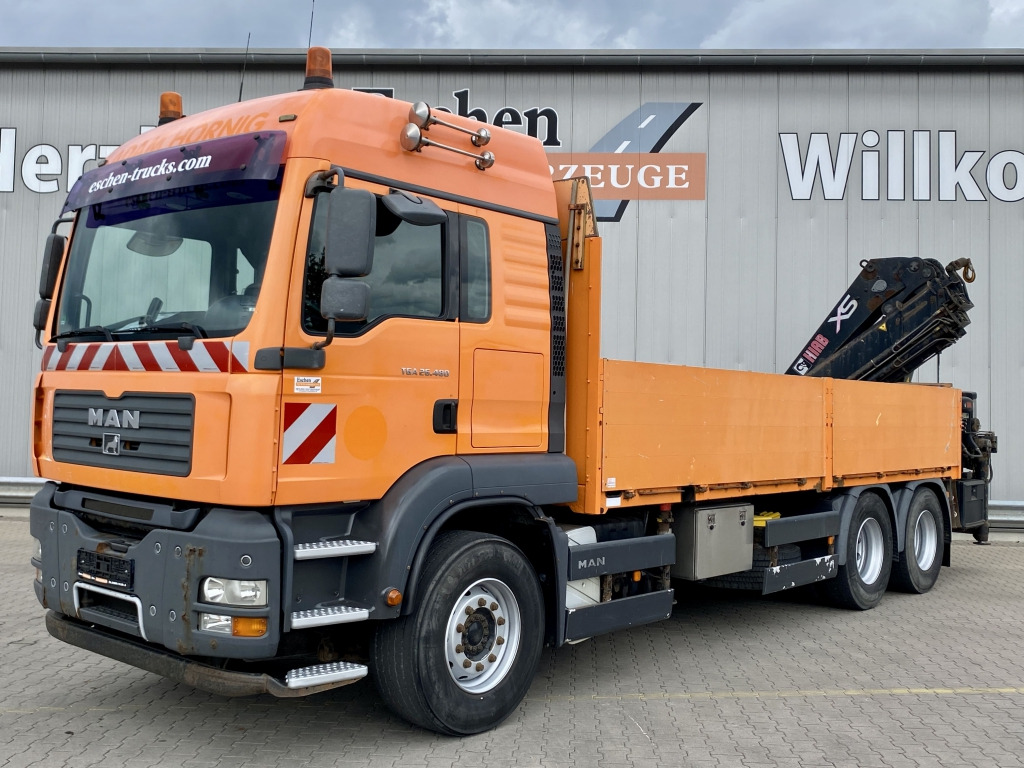 MAN TGA 26.480 6x4 BL / HIAB 377 EP-4 Faltkran - Xe tải thùng lửng/ Phẳng, Xe cẩu tự hành: hình 1 MAN TGA 26.480 6x4 BL / HIAB 377 EP-4 Faltkran - Xe tải thùng lửng/ Phẳng, Xe cẩu tự hành: hình 1