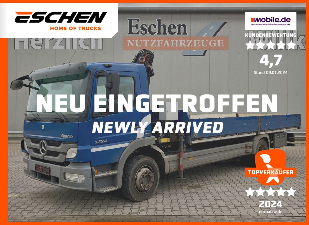 Mercedes-Benz 1224 L Atego / MKG-Faltkran - Xe tải thùng lửng/ Phẳng, Xe cẩu tự hành: hình 1 Mercedes-Benz 1224 L Atego / MKG-Faltkran - Xe tải thùng lửng/ Phẳng, Xe cẩu tự hành: hình 1