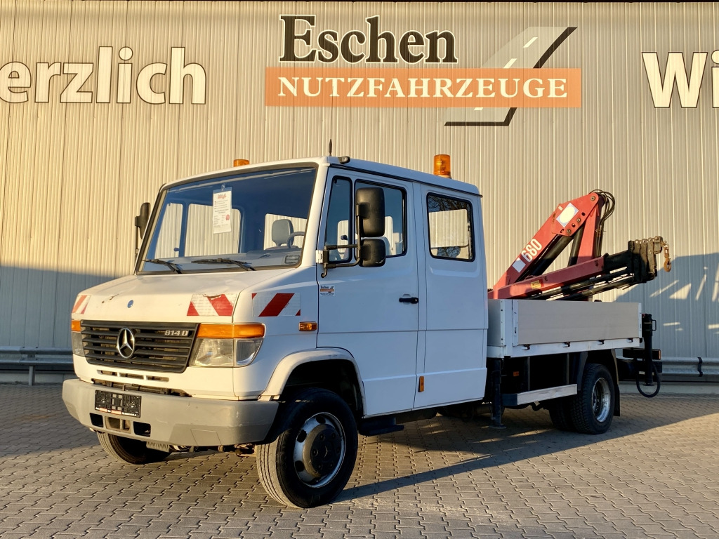 Mercedes-Benz 814 D DOKA / HMF-Faltkran - Xe tải thùng lửng/ Phẳng, Xe cẩu tự hành: hình 1 Mercedes-Benz 814 D DOKA / HMF-Faltkran - Xe tải thùng lửng/ Phẳng, Xe cẩu tự hành: hình 1