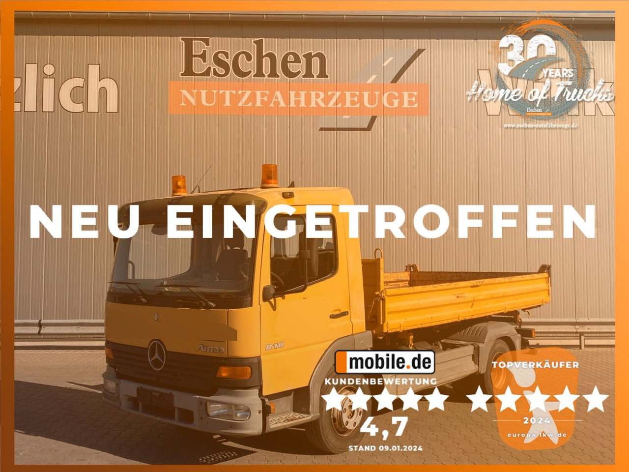 Mercedes-Benz 818 Atego | MEILLER*6-Gang manuell*AHK*Klima*ABS - Xe ben nhỏ: hình 1 Mercedes-Benz 818 Atego | MEILLER*6-Gang manuell*AHK*Klima*ABS - Xe ben nhỏ: hình 1