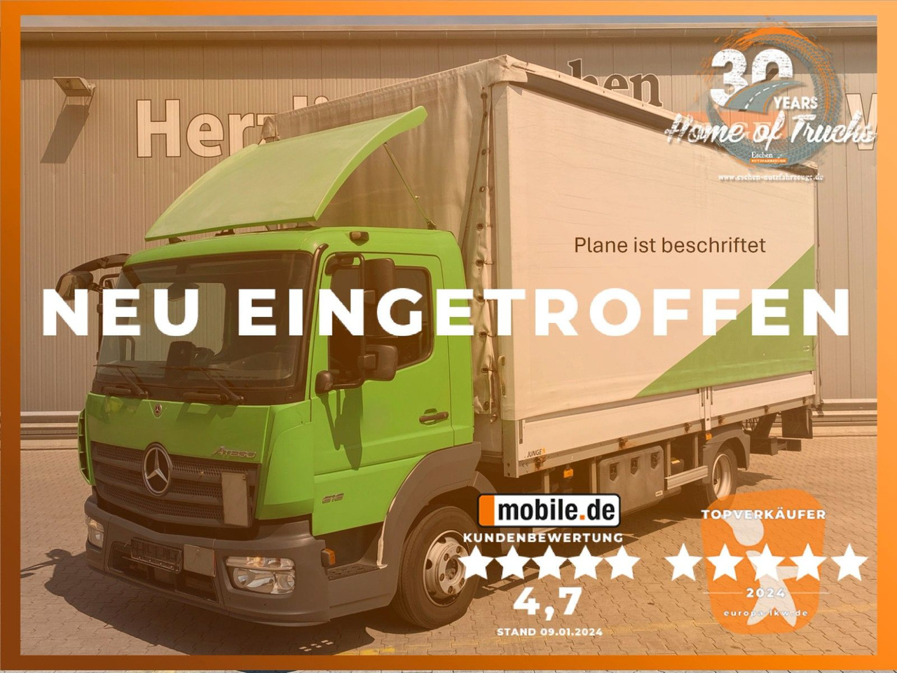 Mercedes-Benz Atego 818 | MBB LBW 1,00to.*Edscha*2x Gardine*AC - Xe tải thùng mui bạt: hình 1 Mercedes-Benz Atego 818 | MBB LBW 1,00to.*Edscha*2x Gardine*AC - Xe tải thùng mui bạt: hình 1