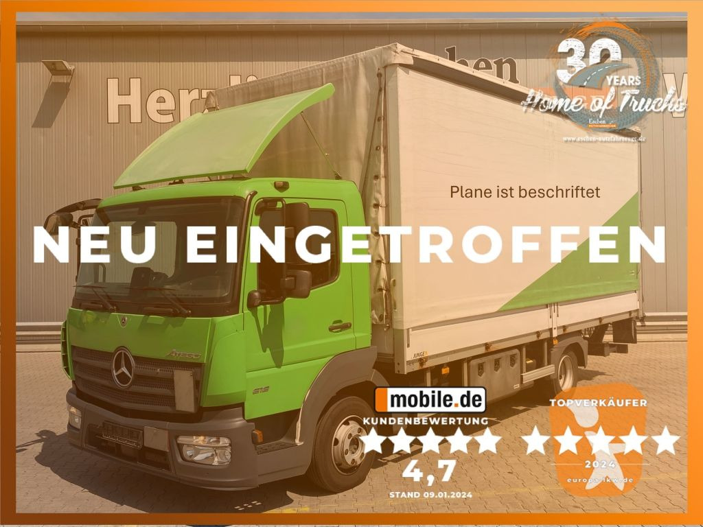 Mercedes-Benz Atego 818 | MBB LBW 1,00to.*Edscha*2x Gardine*AC - Xe van thùng mui bạt: hình 1 Mercedes-Benz Atego 818 | MBB LBW 1,00to.*Edscha*2x Gardine*AC - Xe van thùng mui bạt: hình 1
