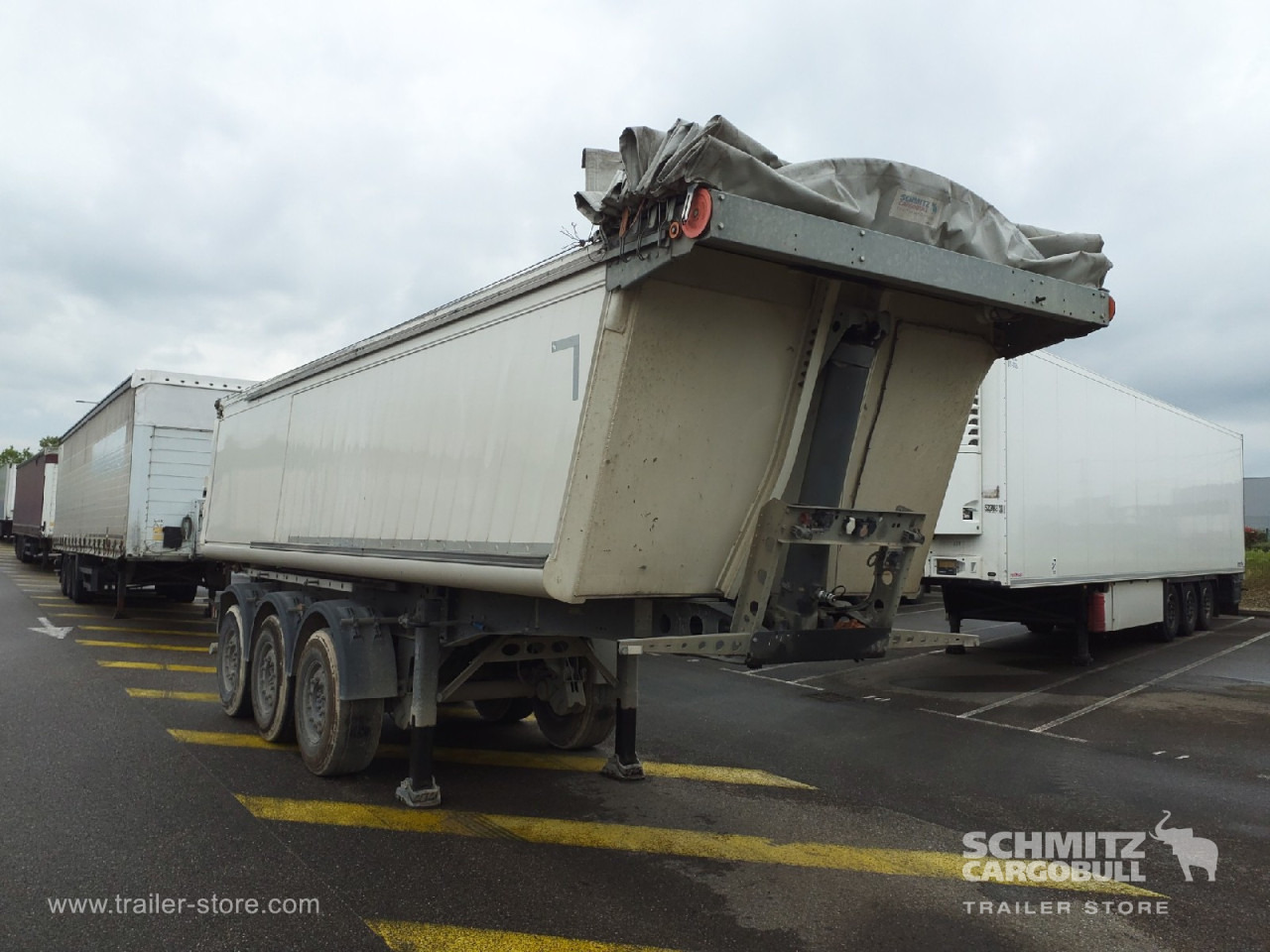 SCHMITZ Tipper Alu-square sided body 27m³ - Sơ mi rơ moóc ben: hình 1 SCHMITZ Tipper Alu-square sided body 27m³ - Sơ mi rơ moóc ben: hình 1