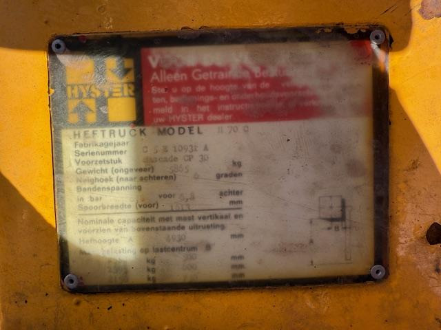 Hyster H 70 C - Xe nhấc hình viễn vọng kính: hình 5 Hyster H 70 C - Xe nhấc hình viễn vọng kính: hình 5