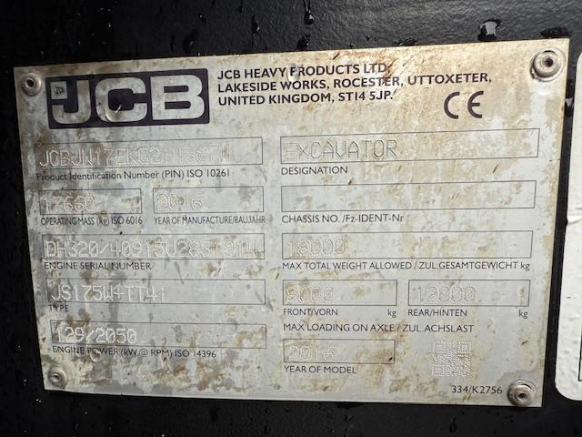 JCB JS 175 W+ - Máy xúc bánh lốp: hình 5 JCB JS 175 W+ - Máy xúc bánh lốp: hình 5