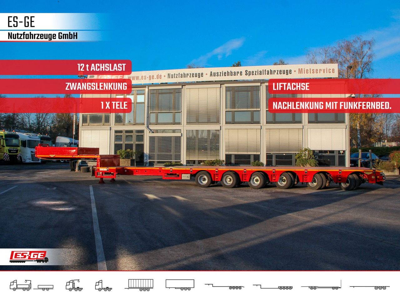 Broshuis 6-Achs-Satteltieflader - teleskopierbar - Sơ mi rơ moóc thùng thấp: hình 1 Broshuis 6-Achs-Satteltieflader - teleskopierbar - Sơ mi rơ moóc thùng thấp: hình 1