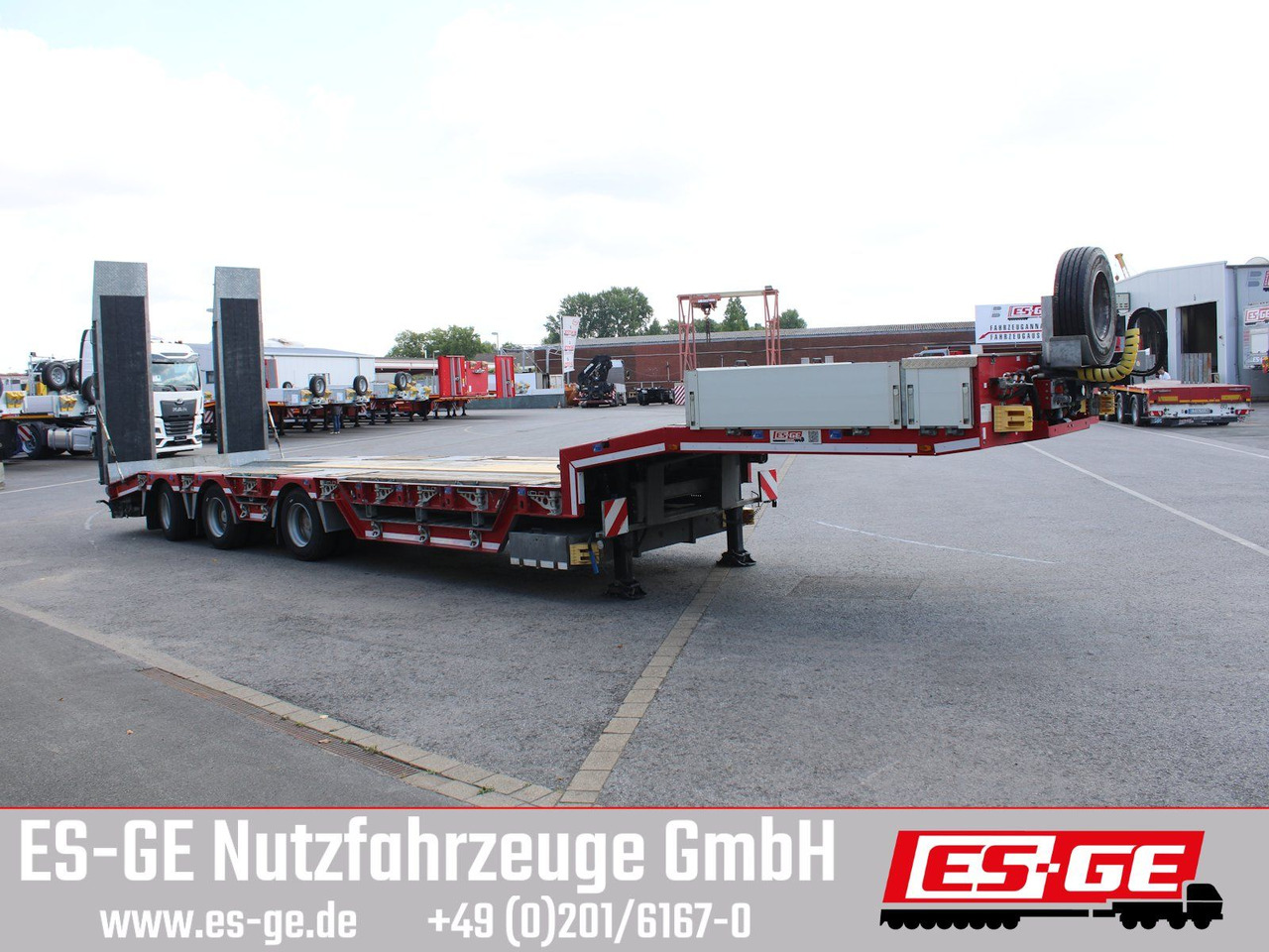 ES-GE 3-Achs-Satteltieflader, Radmulden - Sơ mi rơ moóc thùng thấp: hình 4 ES-GE 3-Achs-Satteltieflader, Radmulden - Sơ mi rơ moóc thùng thấp: hình 4