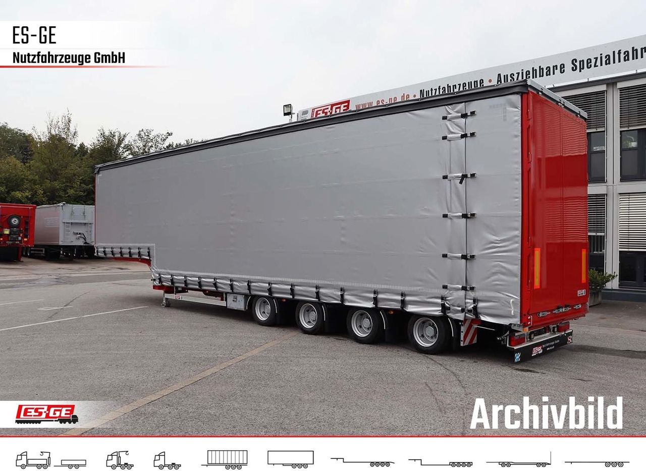 ES-GE 4-Achs-Satteltieflader mit Curtainsider-Aufbau - Sơ mi rơ moóc thùng thấp: hình 1 ES-GE 4-Achs-Satteltieflader mit Curtainsider-Aufbau - Sơ mi rơ moóc thùng thấp: hình 1