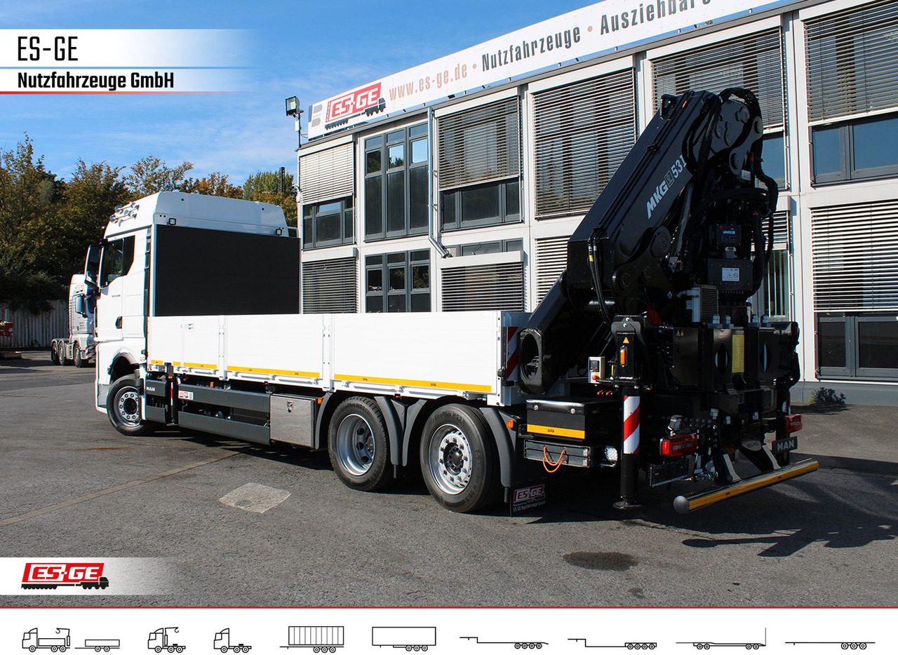 MAN TGX 26.480 6x2-4 LL, MKG-Ladekran HLK531 a5 - Xe tải thùng lửng/ Phẳng, Xe cẩu tự hành: hình 2 MAN TGX 26.480 6x2-4 LL, MKG-Ladekran HLK531 a5 - Xe tải thùng lửng/ Phẳng, Xe cẩu tự hành: hình 2