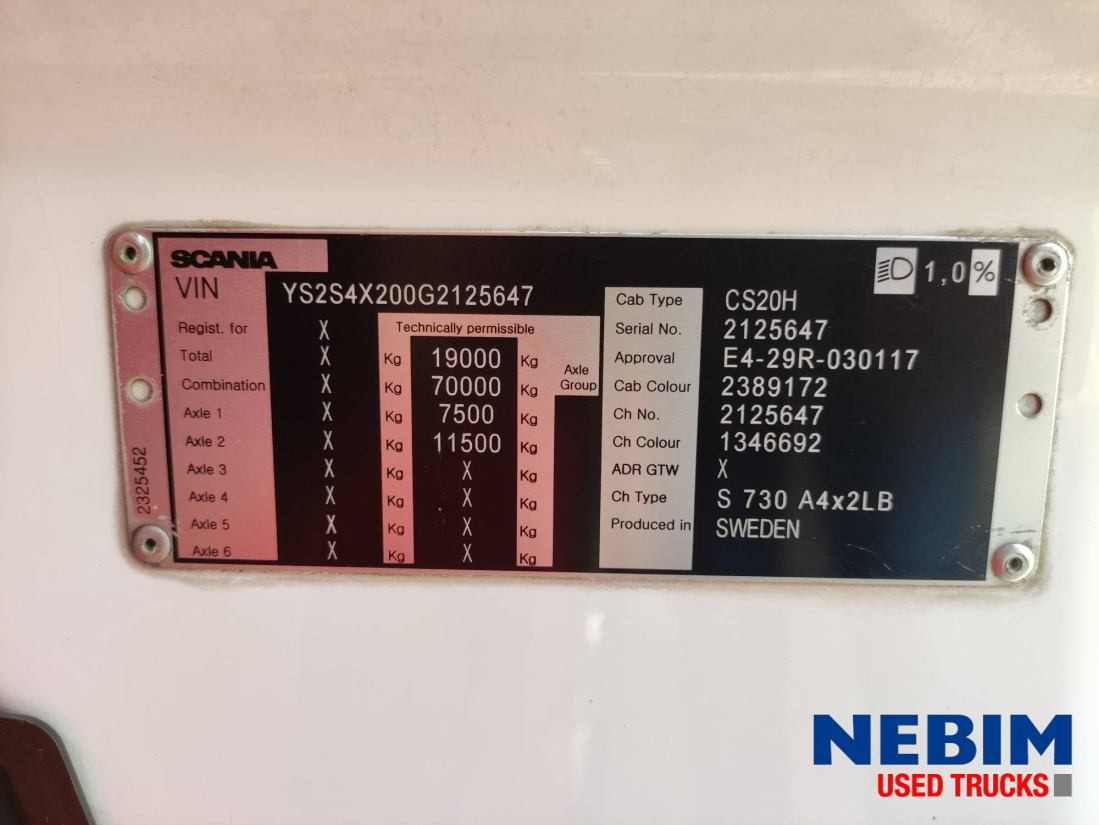 Xe đầu kéo Scania S730 V8 Topline - Retarder - Full AIR: hình 11