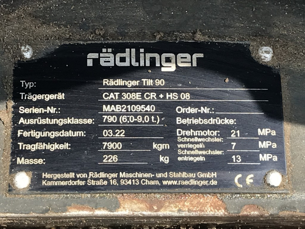 Máy xúc mini CAT Kurzheckbagger 308-07 ECR Powertilt: hình 23