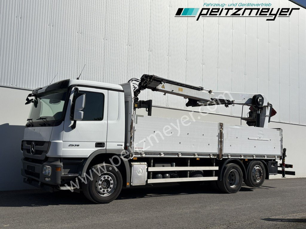 MERCEDES-BENZ Actros 2536 LL Pritsche HMF Heckkran m. Zange Baustoff - Xe tải thùng lửng/ Phẳng, Xe cẩu tự hành: hình 1 MERCEDES-BENZ Actros 2536 LL Pritsche HMF Heckkran m. Zange Baustoff - Xe tải thùng lửng/ Phẳng, Xe cẩu tự hành: hình 1