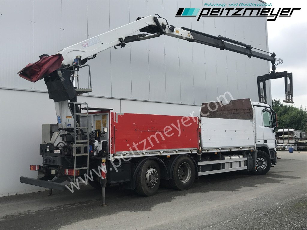 MERCEDES-BENZ Actros 2536 LL Pritsche HMF Heckkran m. Zange Baustoff - Xe tải thùng lửng/ Phẳng, Xe cẩu tự hành: hình 4 MERCEDES-BENZ Actros 2536 LL Pritsche HMF Heckkran m. Zange Baustoff - Xe tải thùng lửng/ Phẳng, Xe cẩu tự hành: hình 4