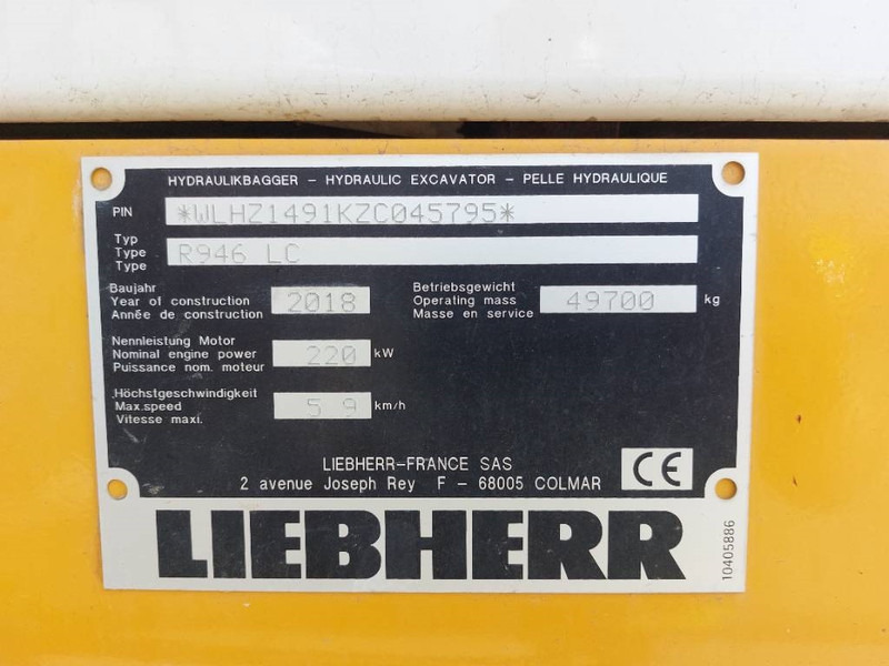 Máy xúc bánh xích Liebherr R946LC (Lifting Cab): hình 8