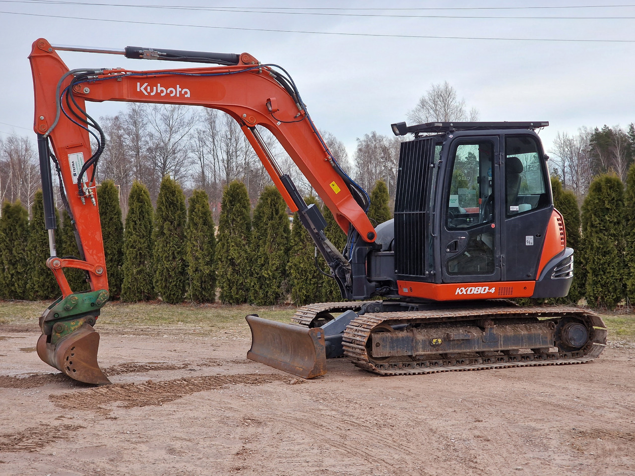 KUBOTA KX080-4. Metal tracks. - Máy xúc mini: hình 2 KUBOTA KX080-4. Metal tracks. - Máy xúc mini: hình 2