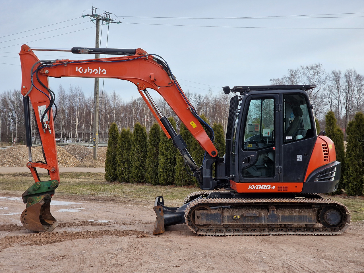 KUBOTA KX080-4. Metal tracks. - Máy xúc mini: hình 3 KUBOTA KX080-4. Metal tracks. - Máy xúc mini: hình 3